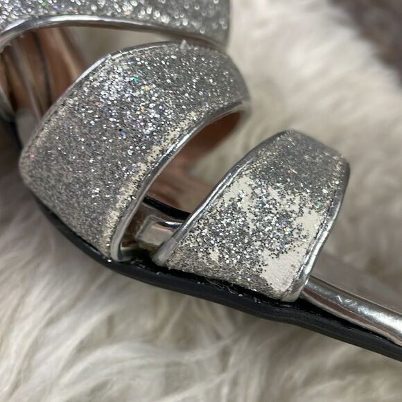 Mootsie Tootsies Ladies Strappy Silver Glittery Clear Heels, Size 6, Mo Jericho - Picture 10 of 10